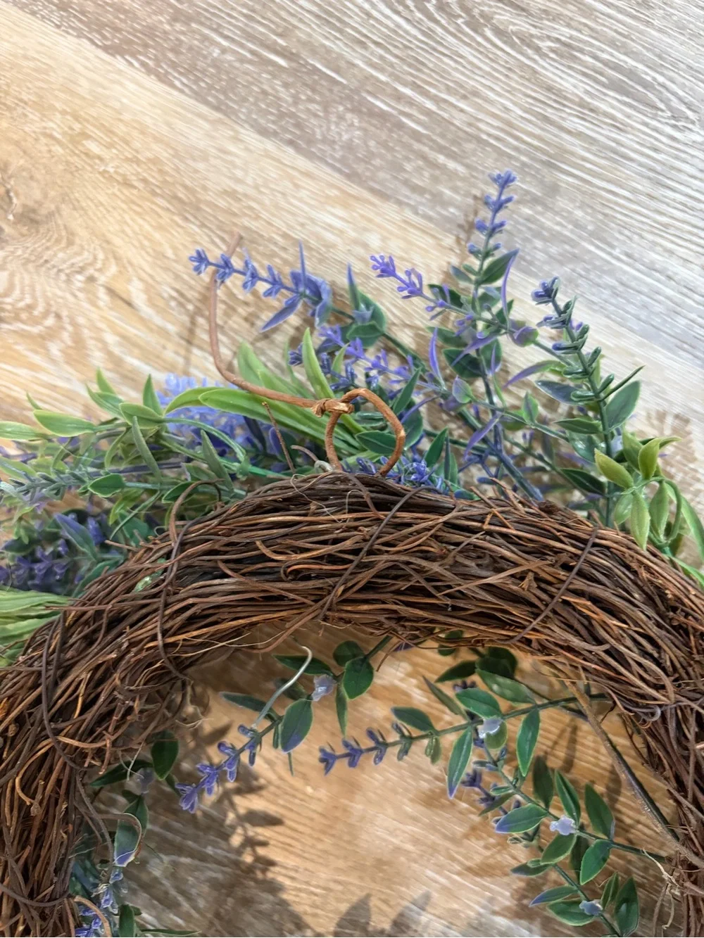 Lavender Grapevine Holiday Wreath - Purple & Green